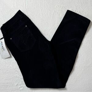 NWT Black Velvet Slim-fit Straight-leg Pants by Jockey Women's Size 10